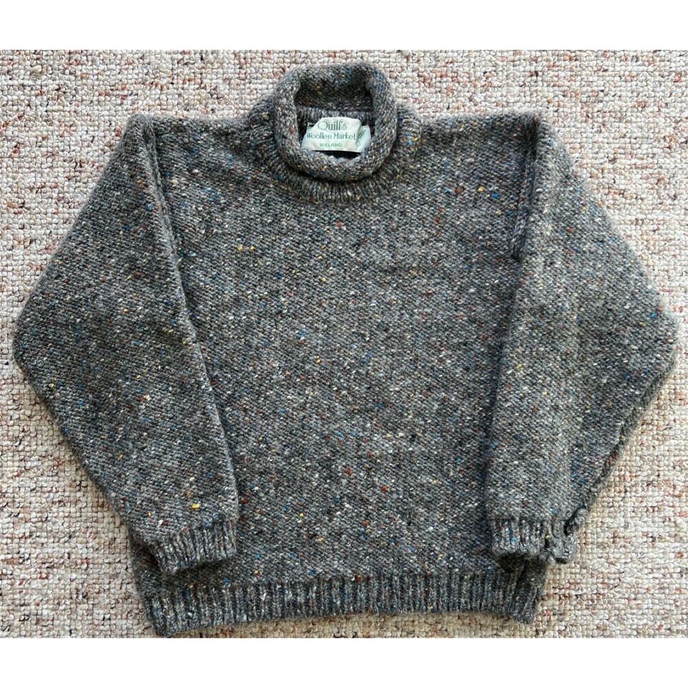 Quills Woollen Market Ireland Pure New Wool Donegal Tweed Kids Crewneck Sweater